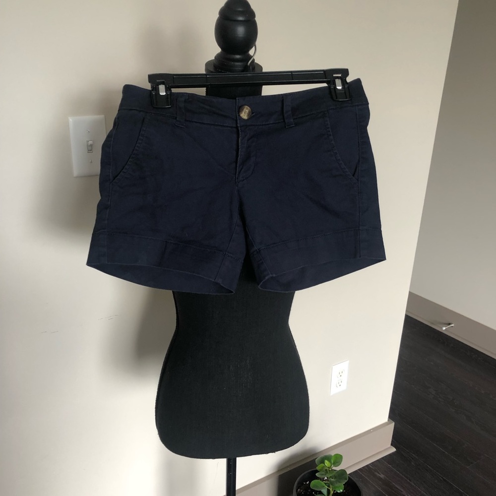 American Eagle Midi chino Navy blue shorts 0